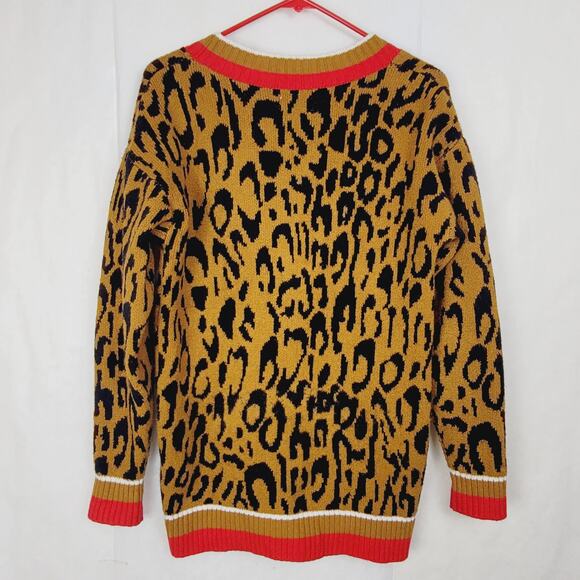Future Collective Kahlana Barfield Brown leopard print cardigan Size XS Maximal - Picture 2 of 7